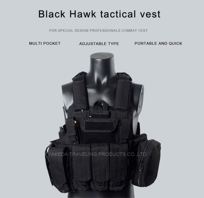 Polyester schwarze der Falke-taktische Westen-taktisches Angriffs-Gang-Westen-600D