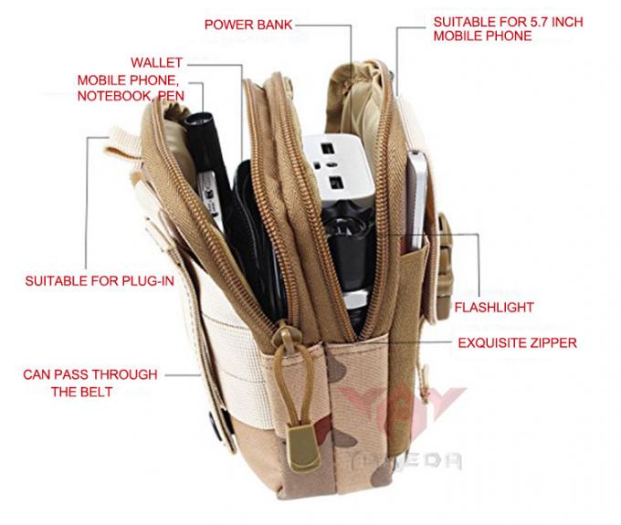 Molle-Sport-Taschen-Militärwandernde Gurt-Beutel-taktische Taillen-Satz-Nylontasche