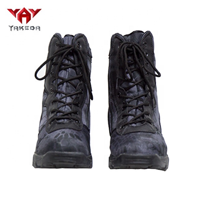 Bügel-Armee-nicht- Gummibeleg-militärische taktische Stiefel mit Seitenreißverschluss-Schwarz-Farbe